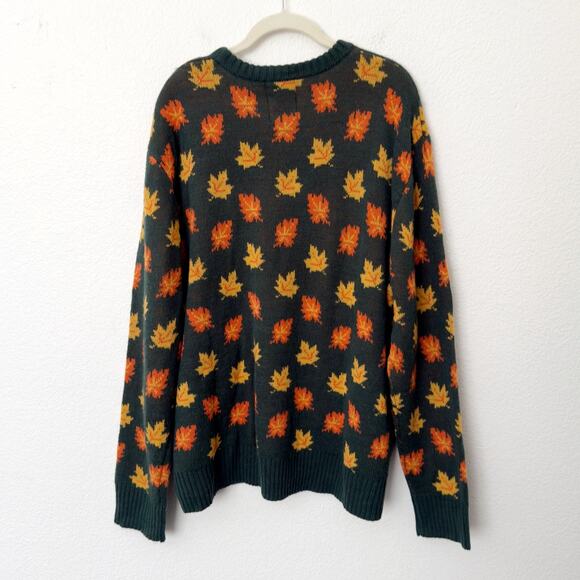[Kiel James Patrick] Cozy Fall Leaf Wool Blend Crew Neck Sweater Unisex Size XXL - Picture 4 of 12